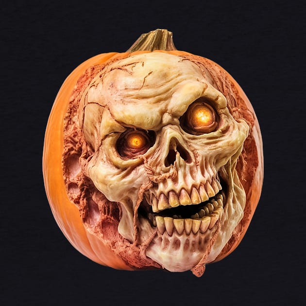 Zombie Jack O' Lantern Design Funny Halloween by everetto